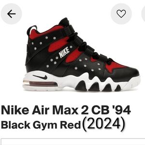 Nike Air Max 2 CB '94 "Black Gym Red" Mens 12 Brand New